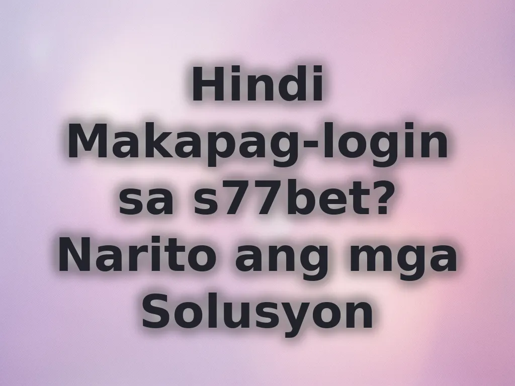 Solusyon sa login errors