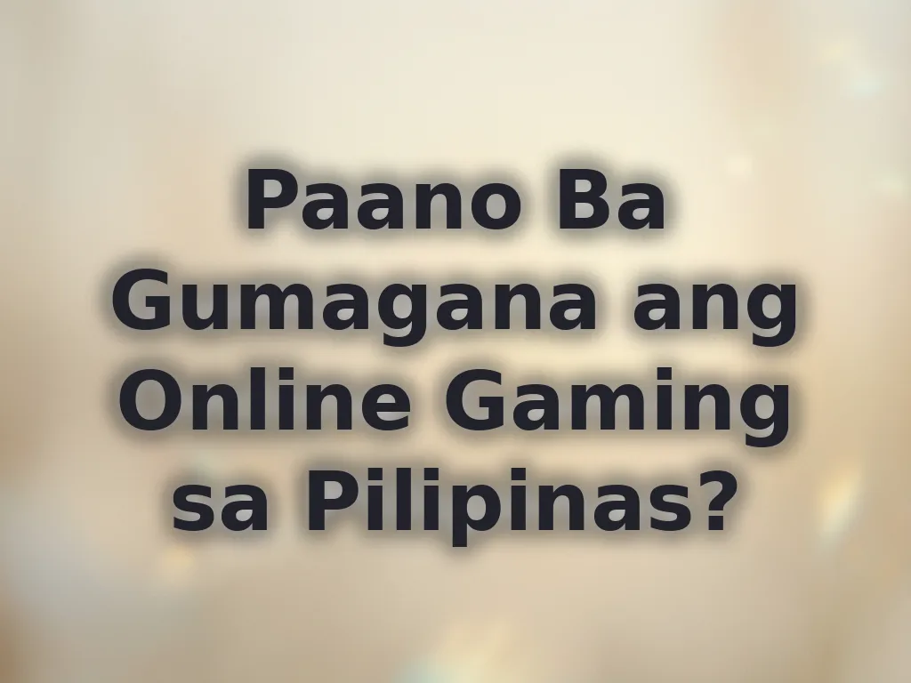 Online gaming sa Pilipinas